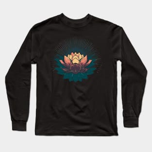 Radiant Lotus: Embrace Optimism and Spread Happiness Long Sleeve T-Shirt